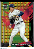 Brandon Sproat 2026 Topps Finest GOLD Refractor RARE RC 35/50 Milwaukee Brewers