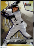 Hunter Goodman 2025 Bowman's Best GOLD Refractor 24/50 Colorado Rockies