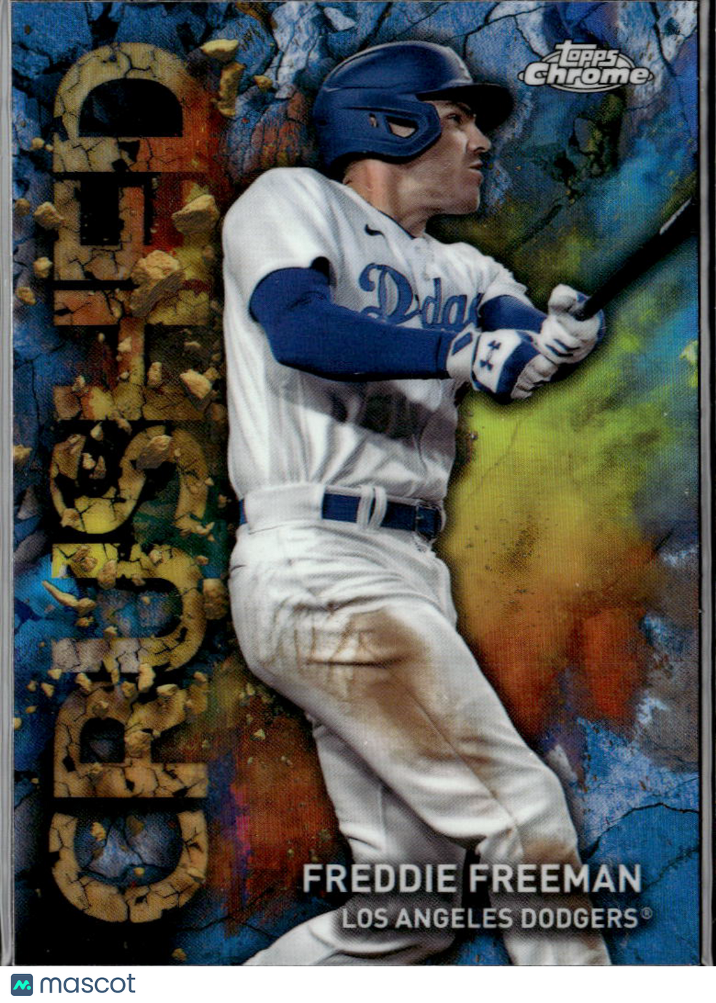 Freddie Freeman 2023 Topps Chrome Crushed CASE HIT SSP Los Angeles Dodgers