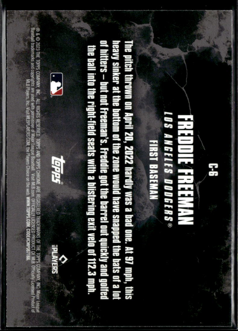 Freddie Freeman 2023 Topps Chrome Crushed CASE HIT SSP Los Angeles Dodgers
