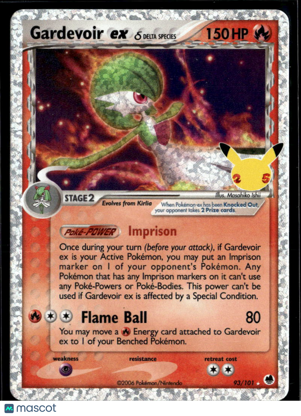 Gardevoir EX 2021 Celebrations Holo Rare #93/101