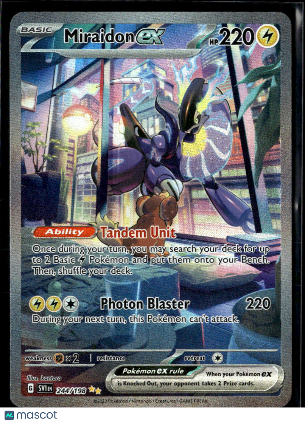 Miraidon EX 2023 Scarlet & Violet Holo Secret Rare SAR #244/198