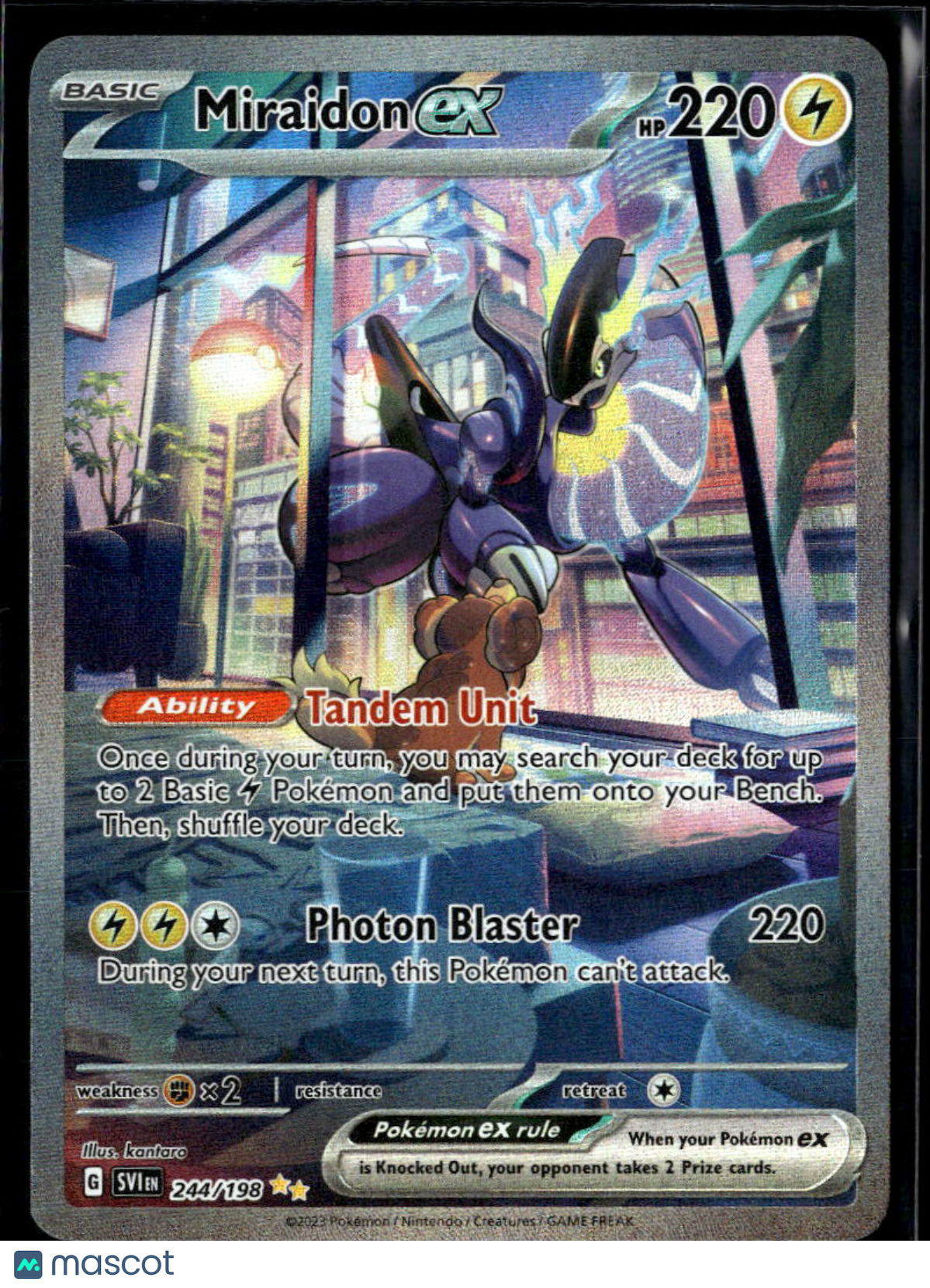 Miraidon EX 2023 Scarlet & Violet Holo Secret Rare SAR #244/198
