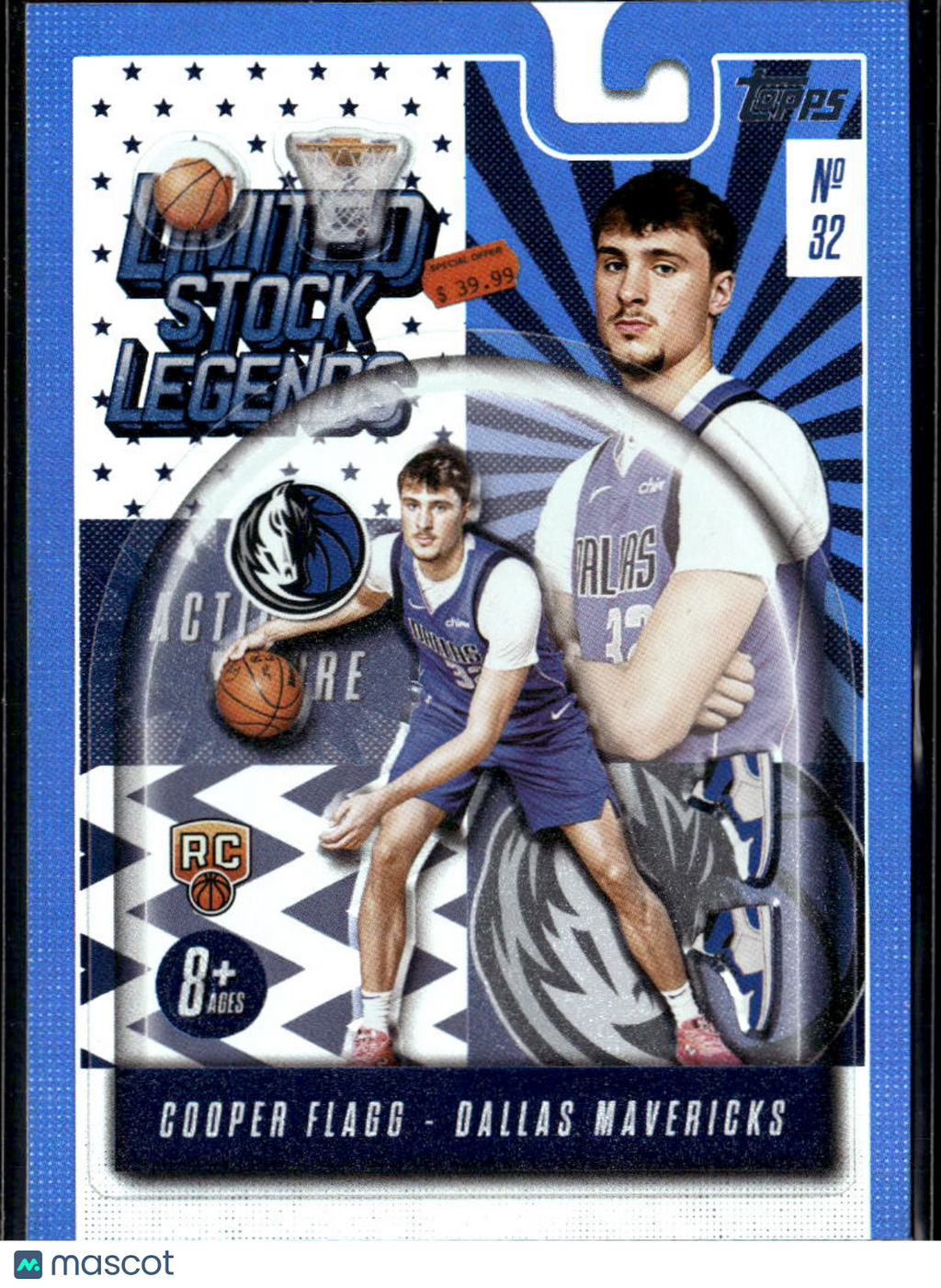 Cooper Flagg 2025 Topps Limited Stock Legends Rookie RC Dallas Mavericks