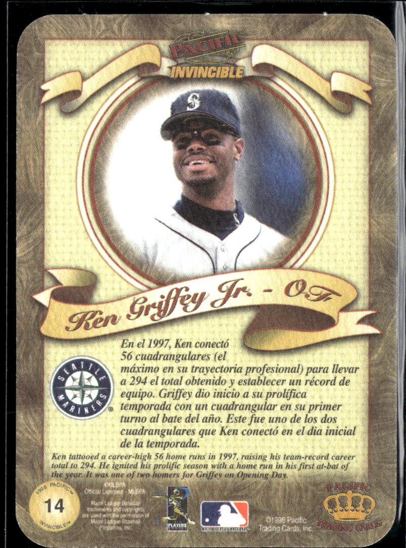 Ken Griffey Jr. 1998 Pacific Invincible #14 Seattle Mariners