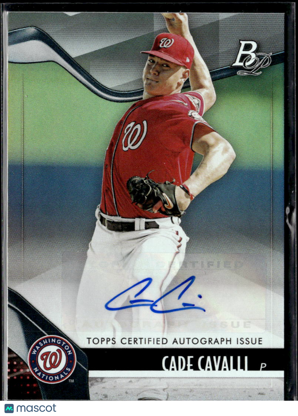 Cade Cavalli 2021 Bowman Platinum Auto Autograph Sooners Nationals