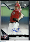Cade Cavalli 2021 Bowman Platinum Auto Autograph Sooners Nationals