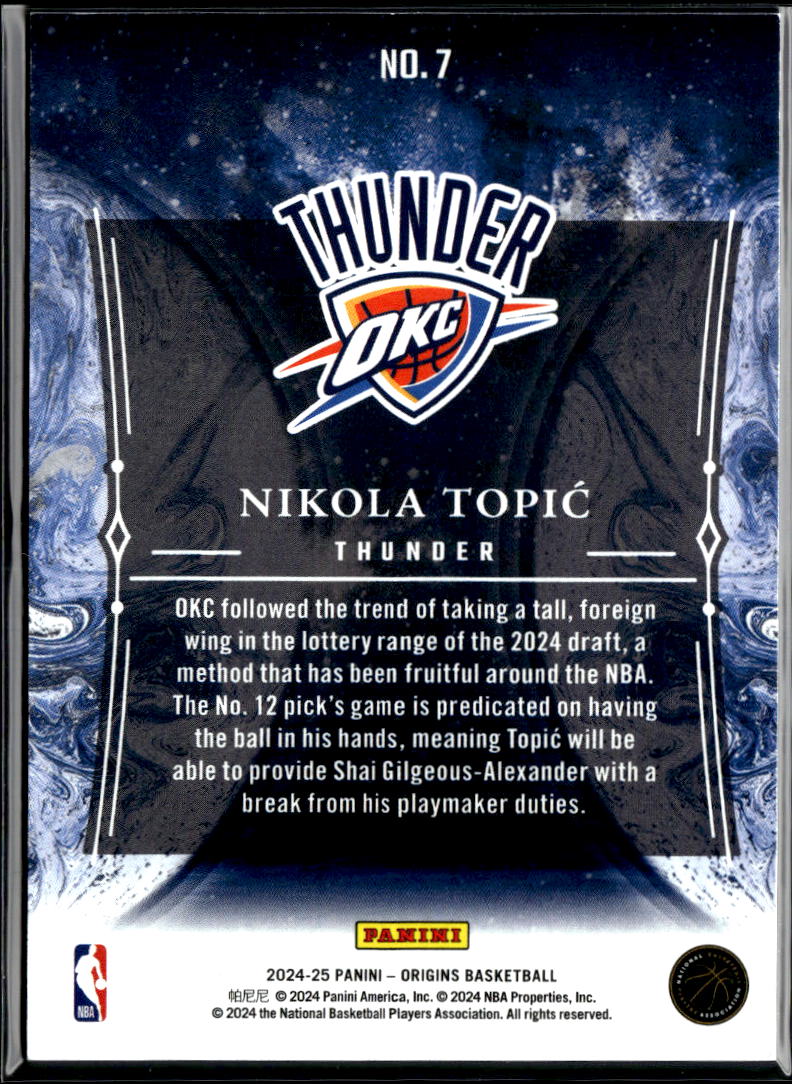Nikola Topic 2024-25 Origins Taking the Leap RC 105/115 Oklahoma City Thunder