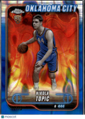Nikola Topic 2024-25 Topps Chrome Blue Refractor RC 22/75 Oklahoma City Thunder