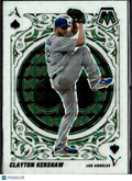 Clayton Kershaw 2022 Mosaic Aces Green Prizm Los Angeles Dodgers