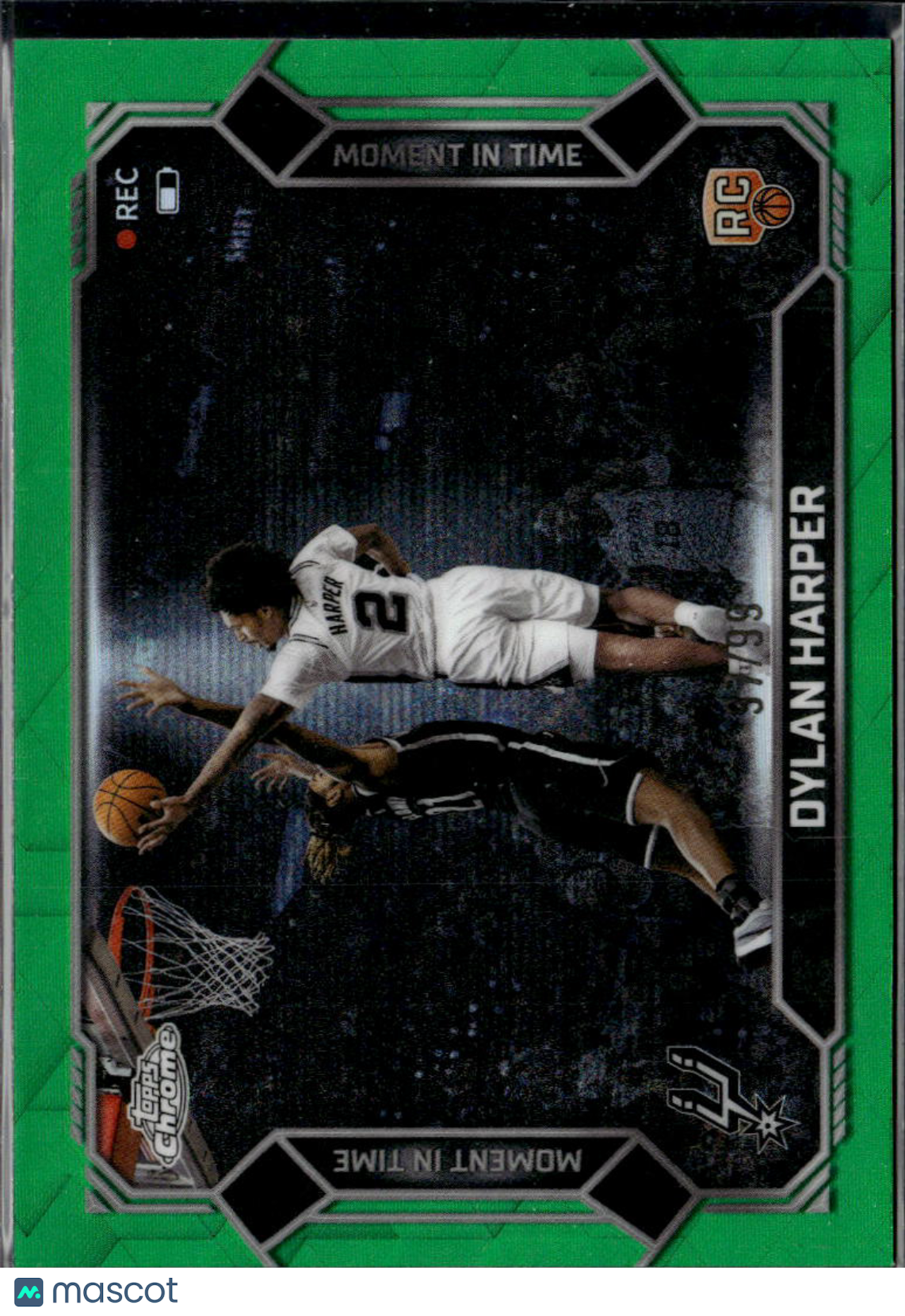 Dylan Harper 2026 Topps Chrome Moment In Time RC Green San Antonio Spurs