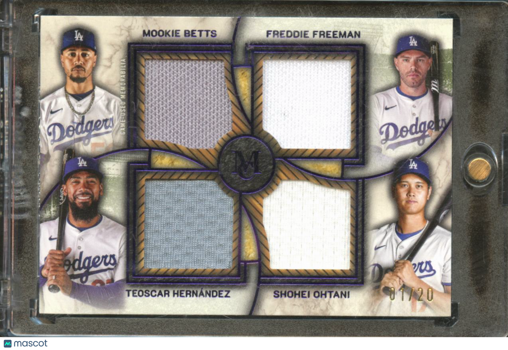 Shohei Ohtani Betts Freeman 2025 Museum Collection Game Worn Patch 1/20 Dodgers