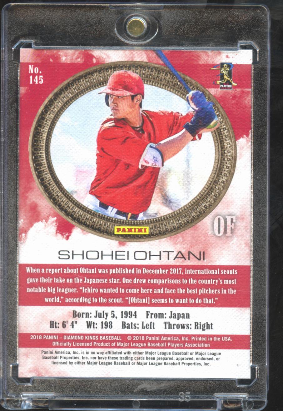 Shohei Ohtani 2018 Diamond Kings Silver Frame RC Rookie 56/99 Dodgers Angels