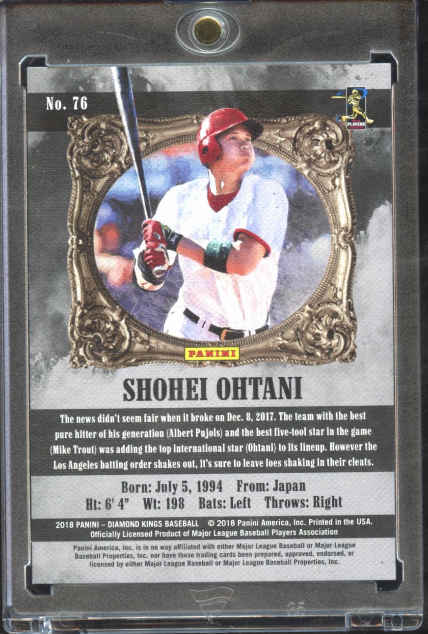 Shohei Ohtani 2018 Diamond Kings Sepia SSP Rookie RC #76 Los Angeles Angels
