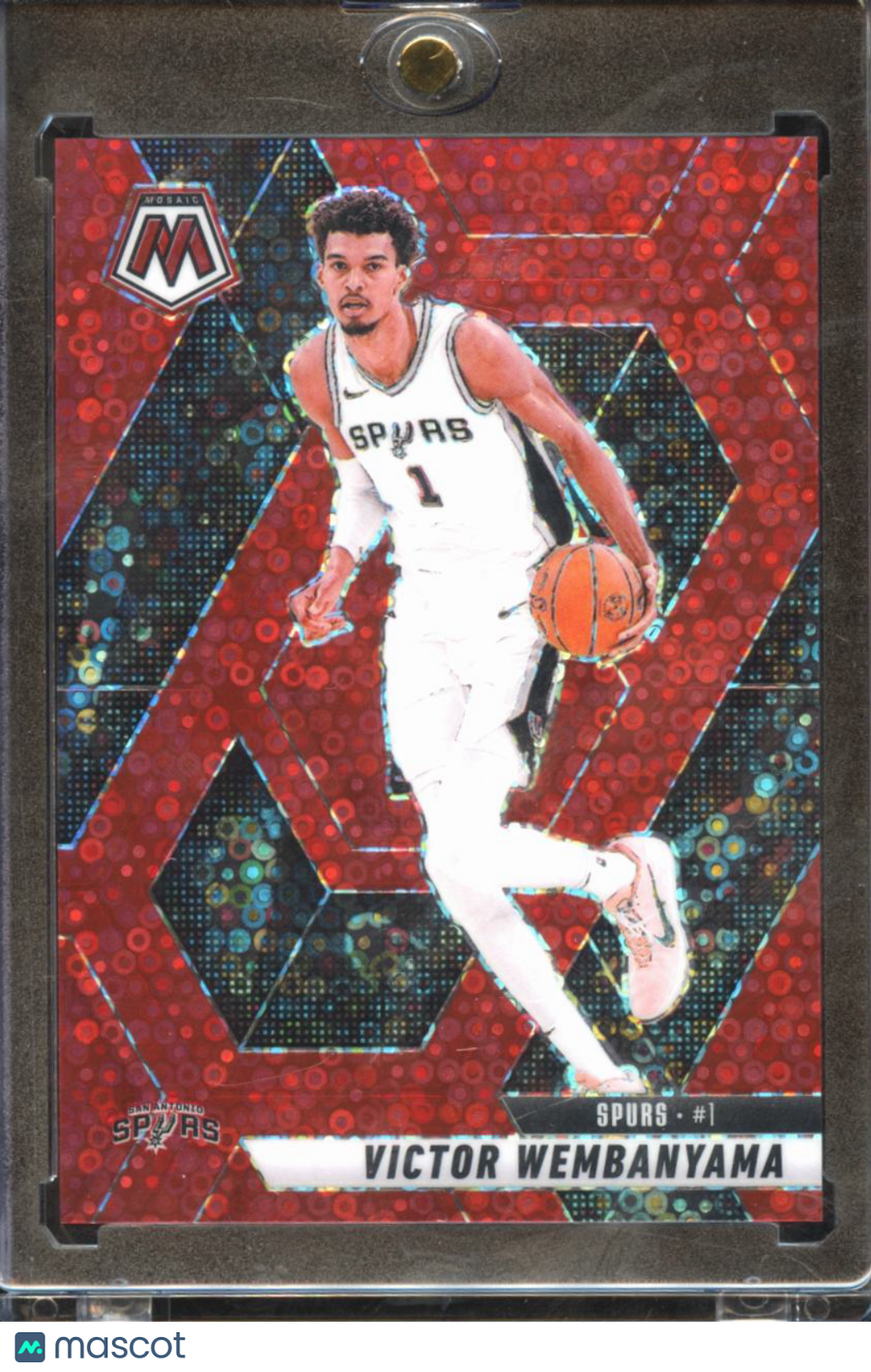 Victor Wembanyama 2024-25 Mosaic Red Disco Prizm 6/99 San Antonio Spurs