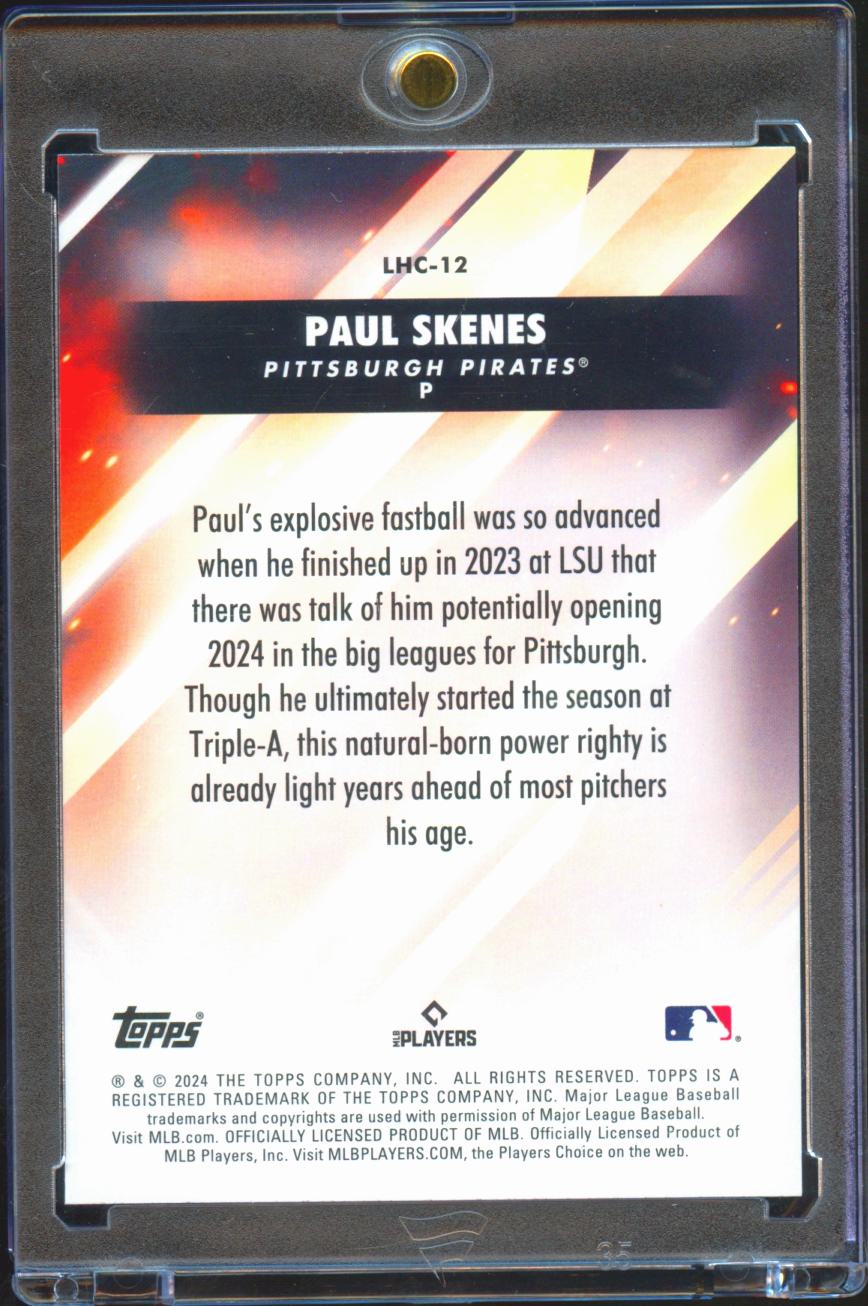 Paul Skenes 2024 Topps Let Him Cook RC Rookie 74/75 Pittsburgh Pirates