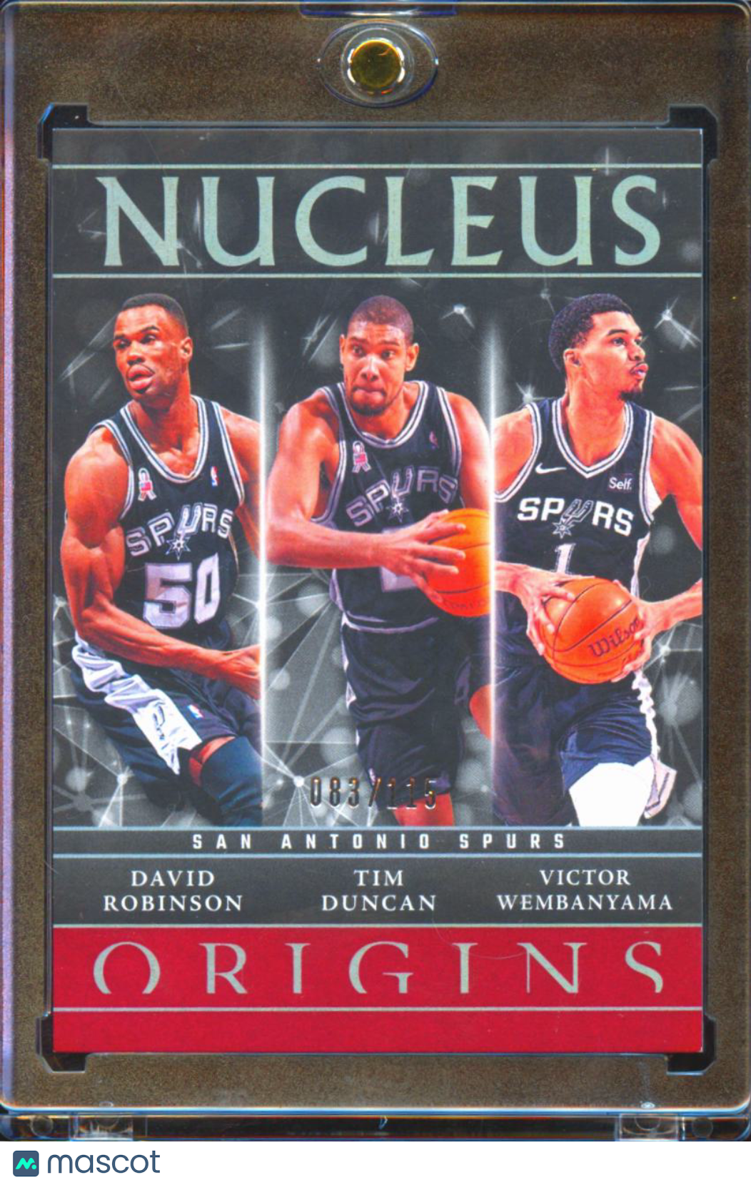 Tim Duncan David Robinson Victor Wembanyama 2024 Origins Nucleus 83/115 Spurs