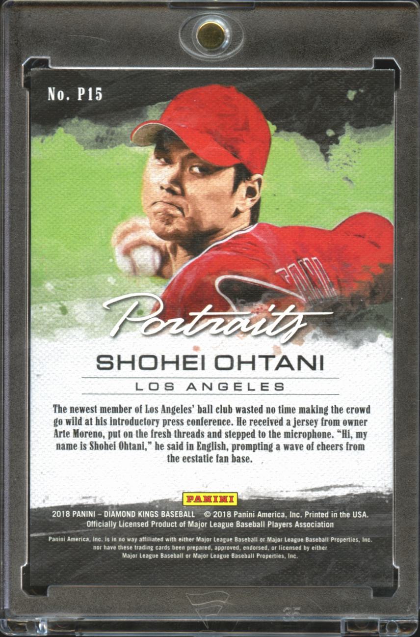 Shohei Ohtani 2018 Diamond Kings Portraits Rookie RC #P15 Los Angeles Angels