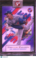 Yoshinobu Yamamoto 2025 Topps Pristine Purple Refractor 65/99 LA Dodgers