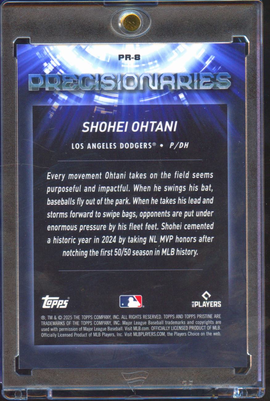 Shohei Ohtani 2025 Topps Pristine Precisionaries GOLD Refractor 21/50 LA Dodgers