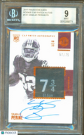 Samaje Perine 2017 Encased Auto Autograph Laundry Tag Patch RC Sooners /75 BGS 9