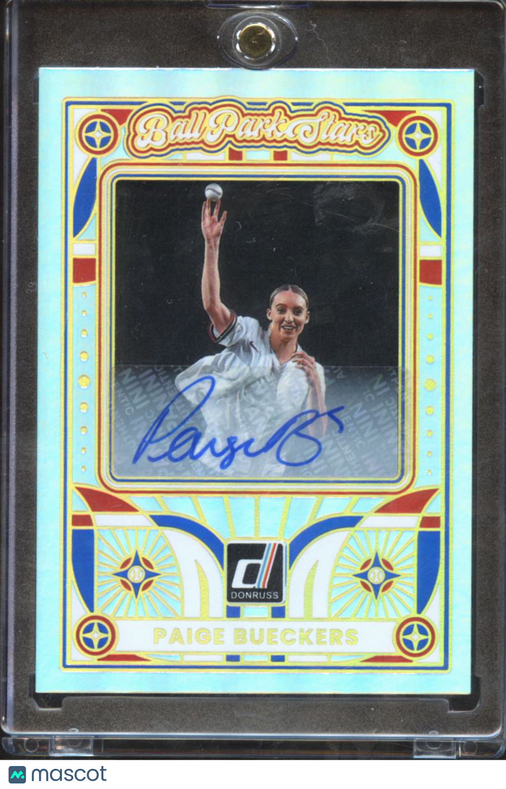 Paige Bueckers 2026 Donruss Baseball Ball Park Stars Auto Autograph Dallas Wings