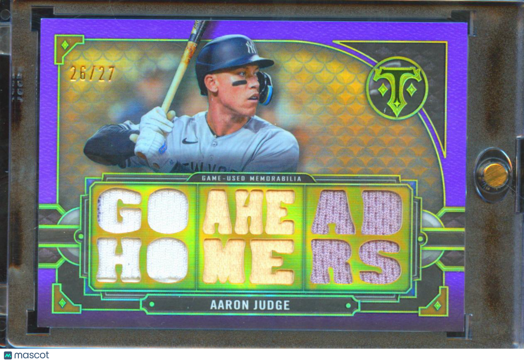 Aaron Judge 2022 Topps Triple Threads Game Worn Jersey Patch 25/27 NY Yankees