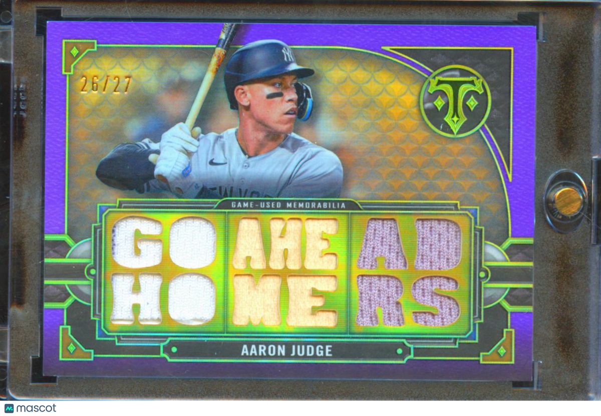 Aaron Judge 2022 Topps Triple Threads Game Worn Jersey Patch 25/27 NY Yankees