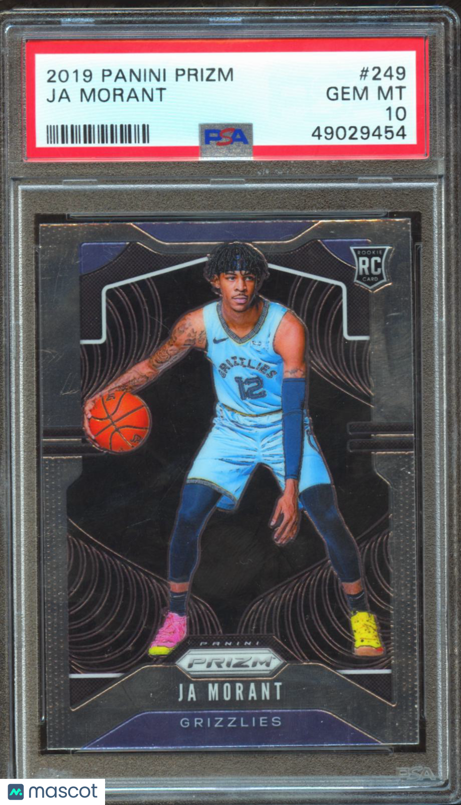 Ja Morant 2019-20 Panini Prizm Rookie RC Memphis Grizzlies #249 PSA 10