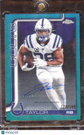 Jonathan Taylor 2025 Topps Chrome Aqua Auto Autograph 178/199 Indianapolis Colts