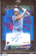 Jac Caglianone 2026 Topps Finest Blue Auto Autograph RC 37/150 KC Royals