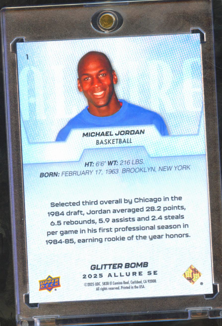 Michael Jordan 2025 Upper Deck Allure Glitter Bomb Chicago Bulls #1