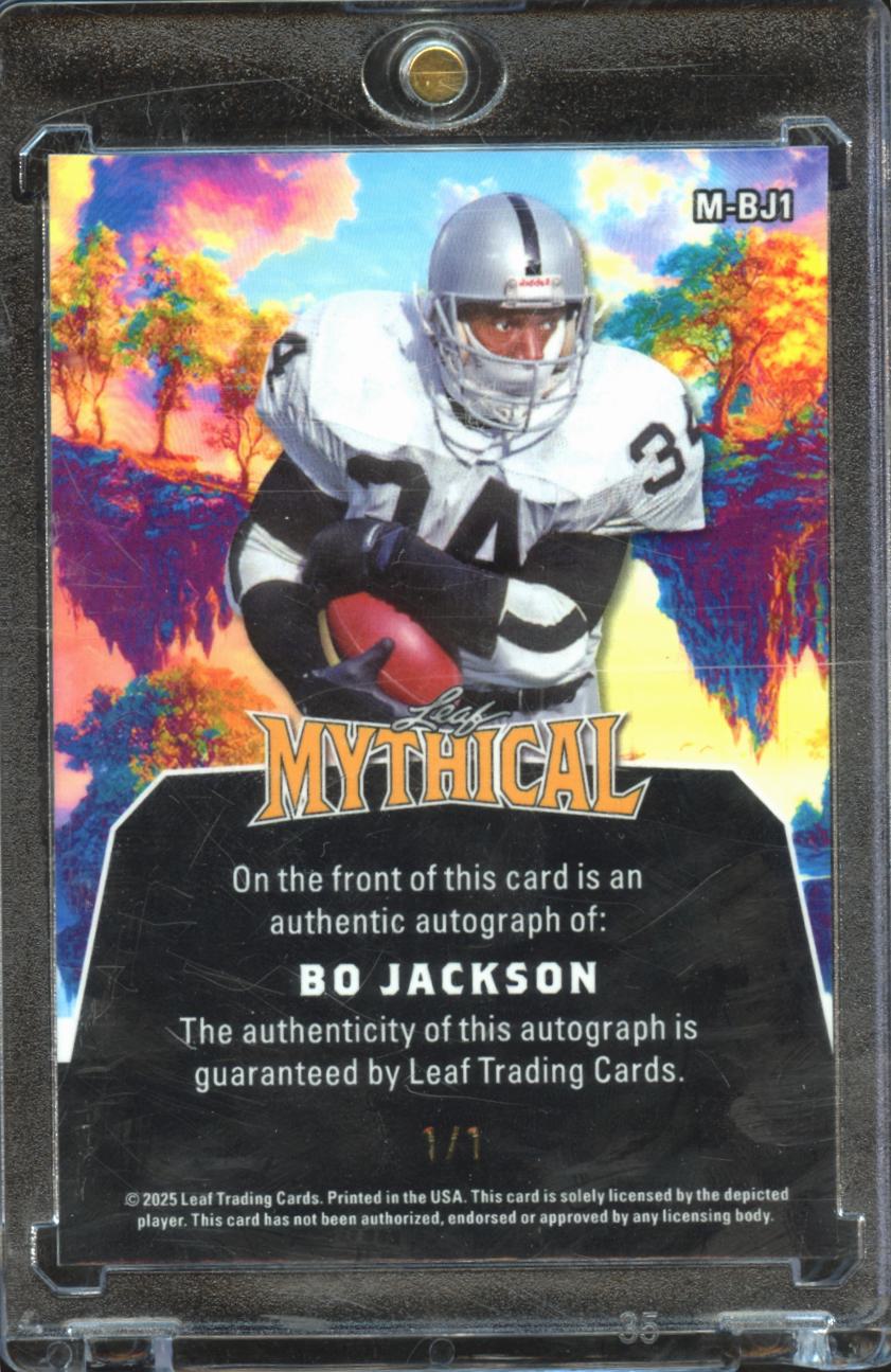 Bo Jackson 2025 Leaf Mythical Auto Autograph 1/1 Los Angeles Raiders