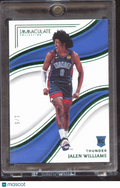 Jalen Williams 2022-23 Immaculate Emerald Rookie RC 1/5 #95 OKC Thunder