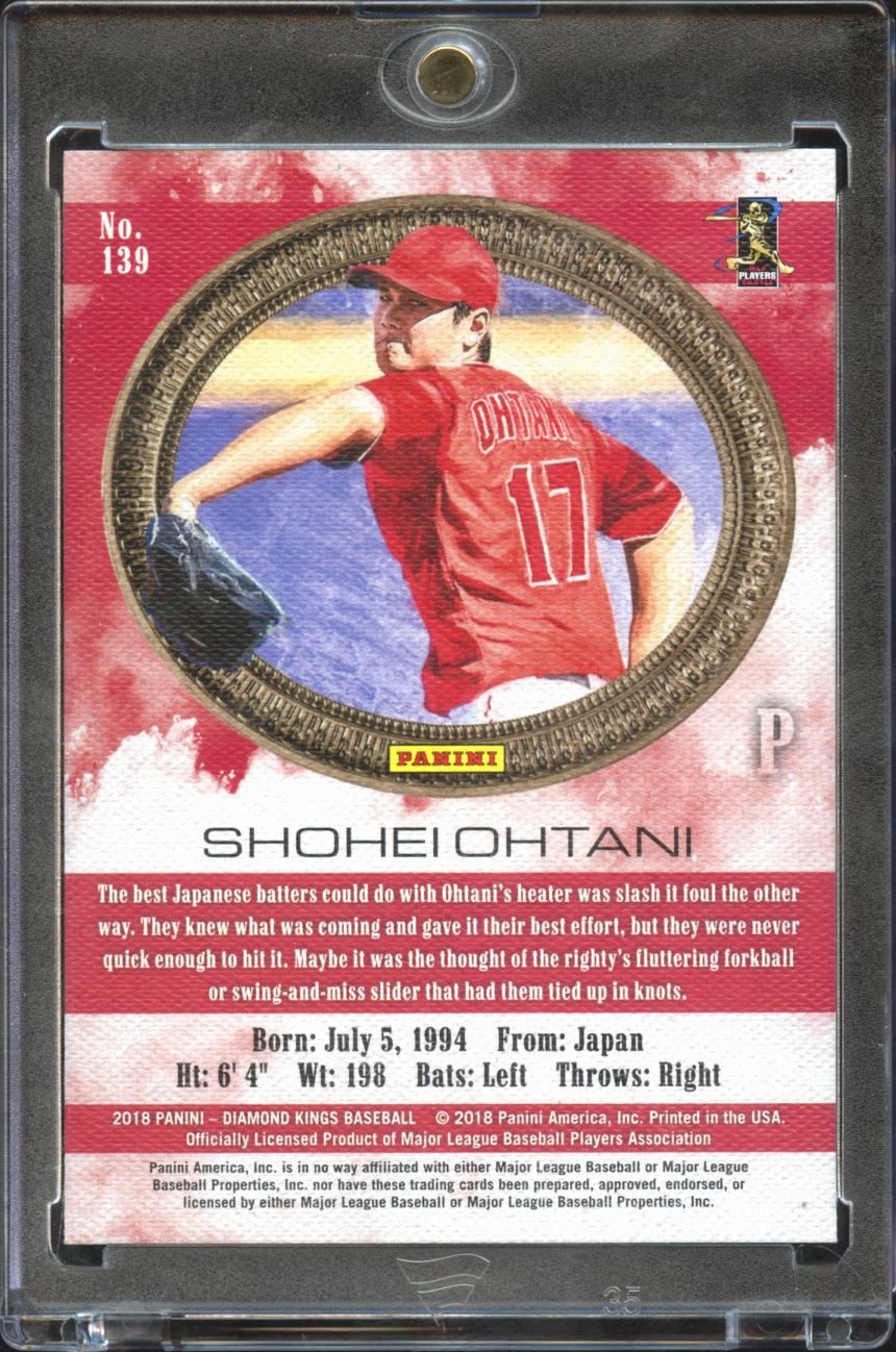 Shohei Ohtani 2018 Diamond Kings Pitching Rookie RC #139 Los Angeles Angels