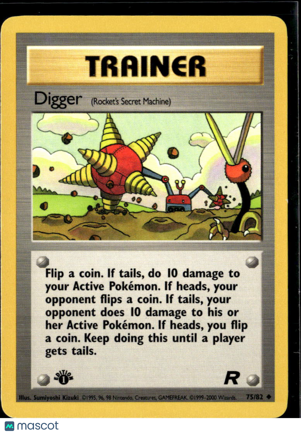 Digger (Rocket's Secret Machine) 2000 Team Rocket Uncommon 1st Edition #75/82