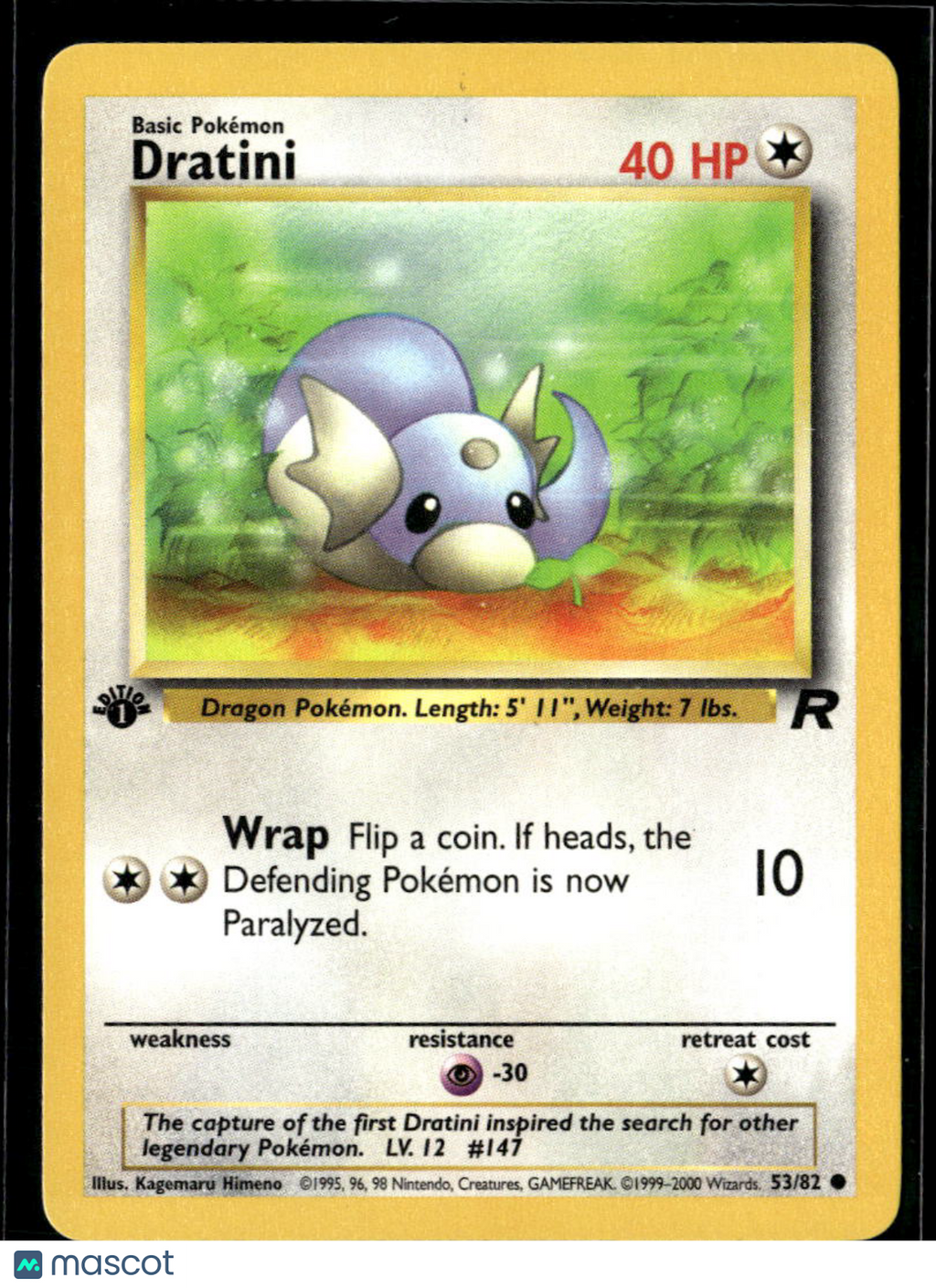 Dratini 2000 Team Rocket 1st Edition #53/82