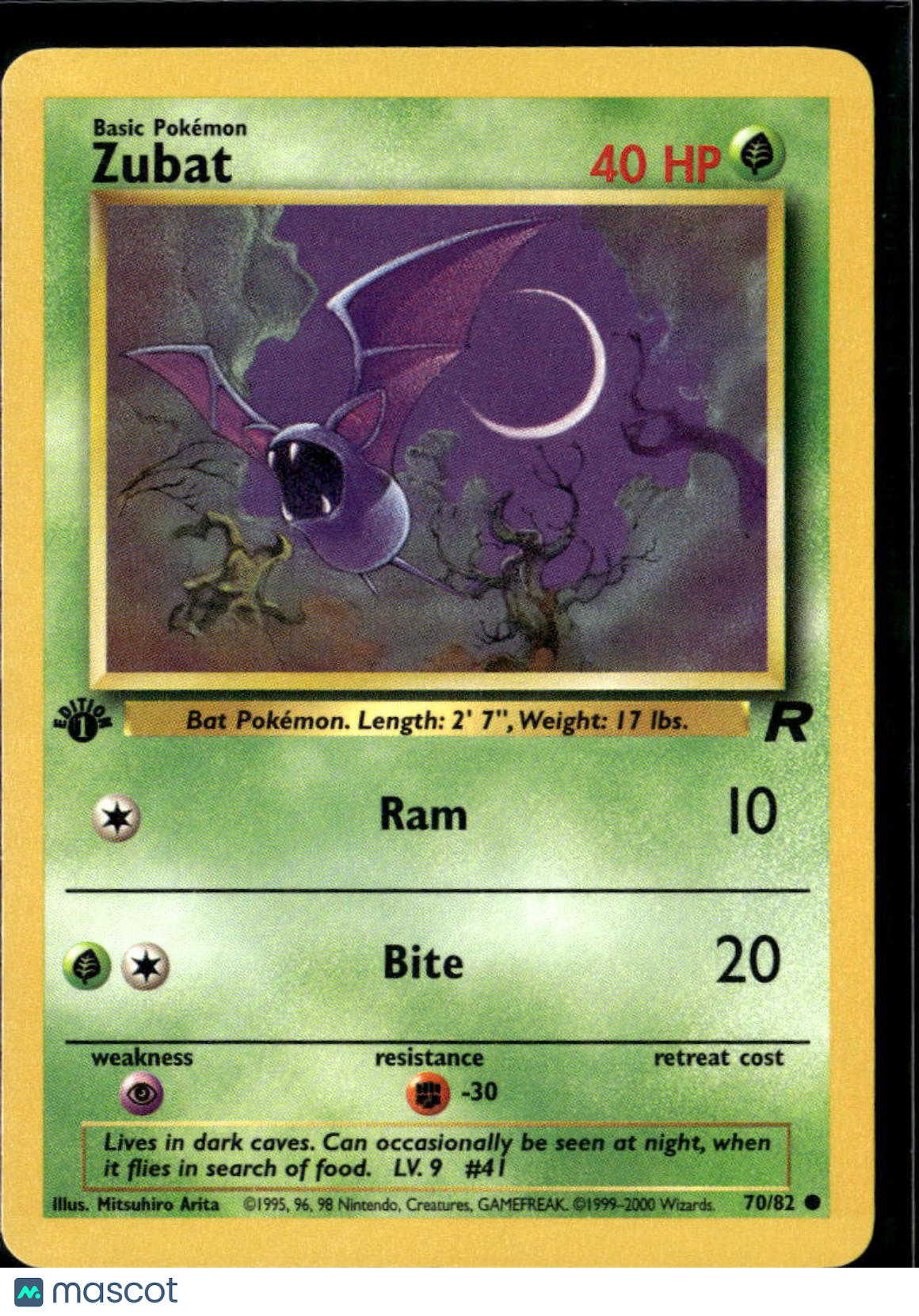 Zubat 2000 Team Rocket 1st Edition #70/82