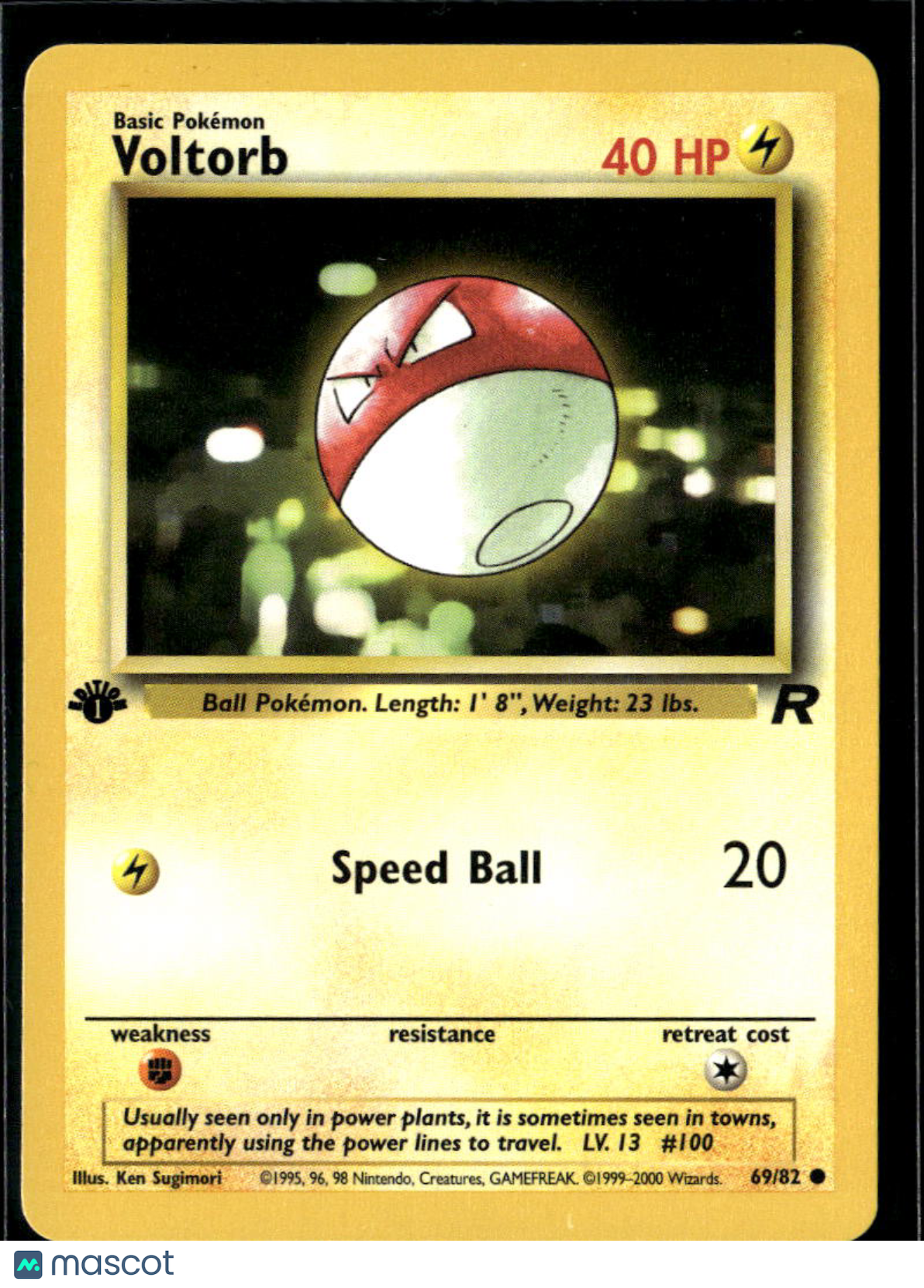 Voltorb 2000 Team Rocket 1st Edition #69/82