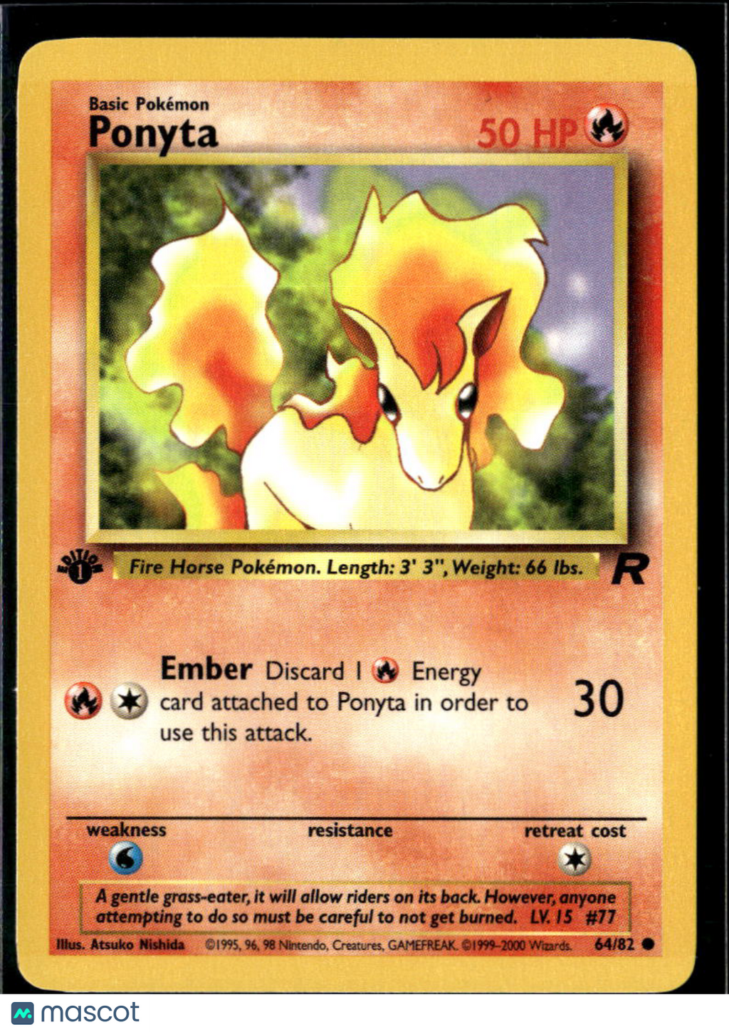 Ponyta 2000 Team Rocket 1st Edition #64/82