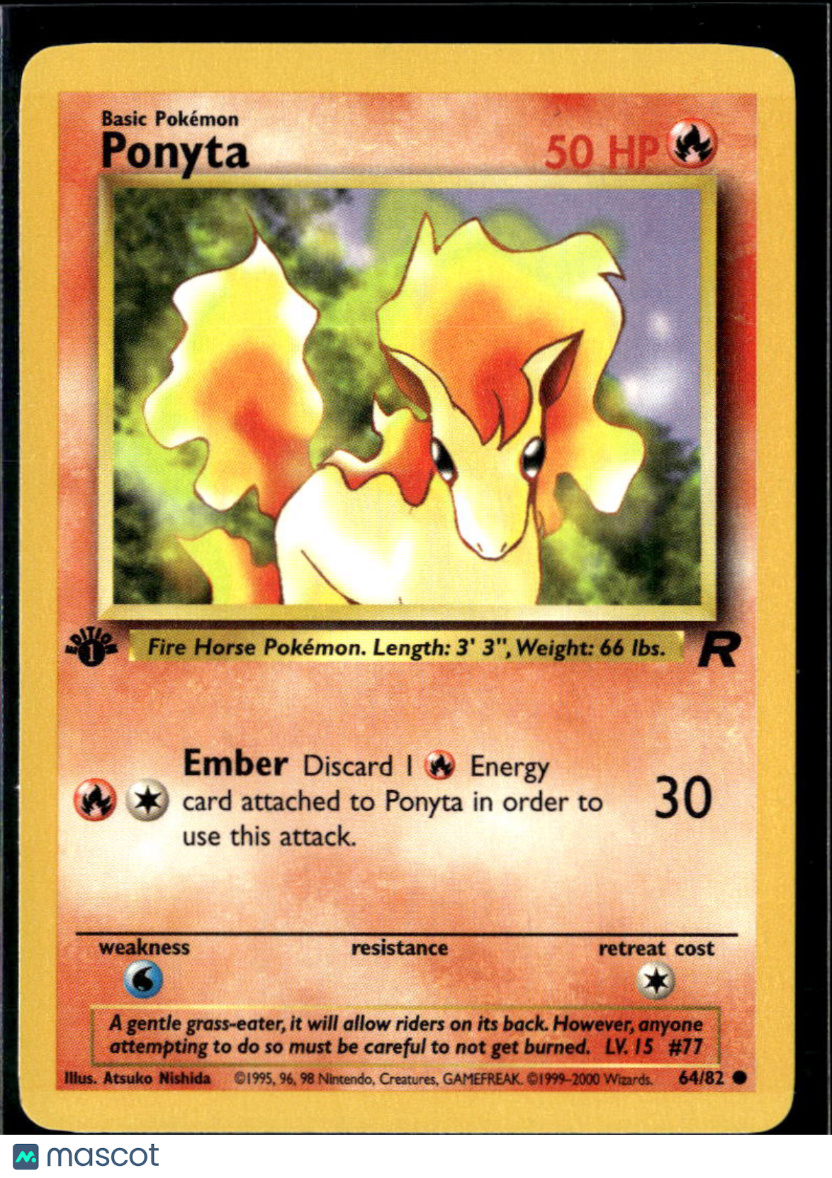 Ponyta 2000 Team Rocket 1st Edition #64/82