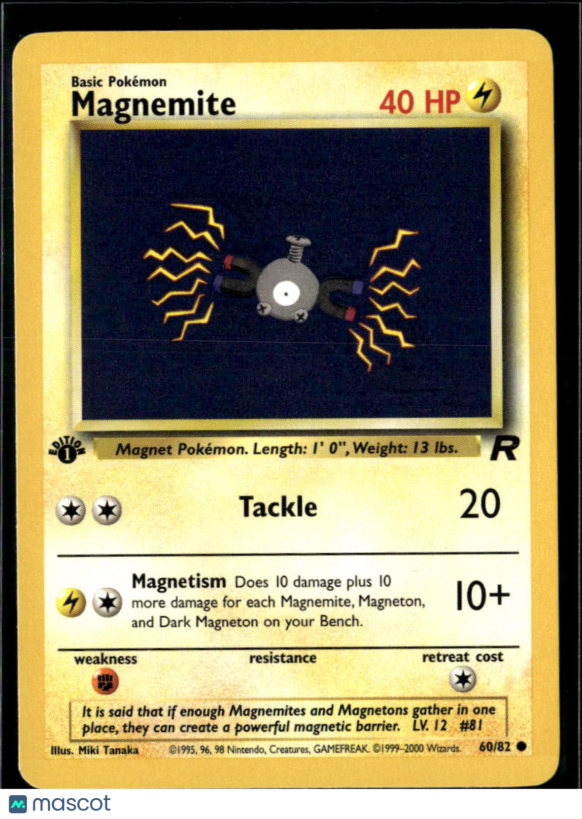 Magnemite 2000 Team Rocket 1st Edition #60/82