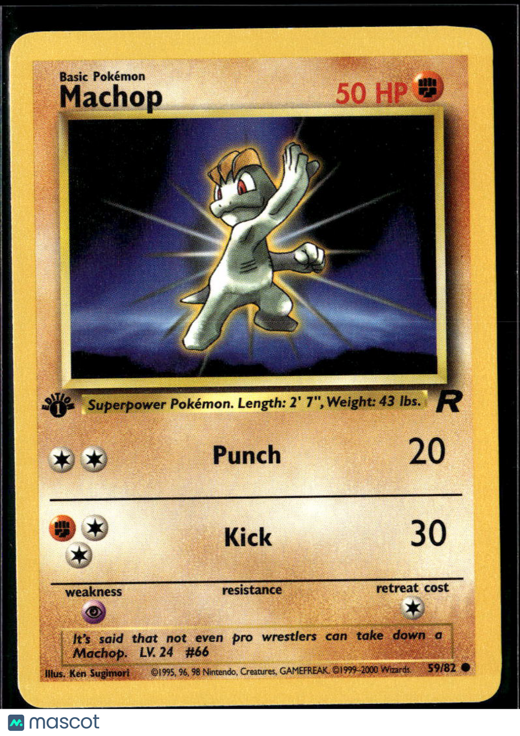 Machop 2000 Team Rocket 1st Edition #59/82