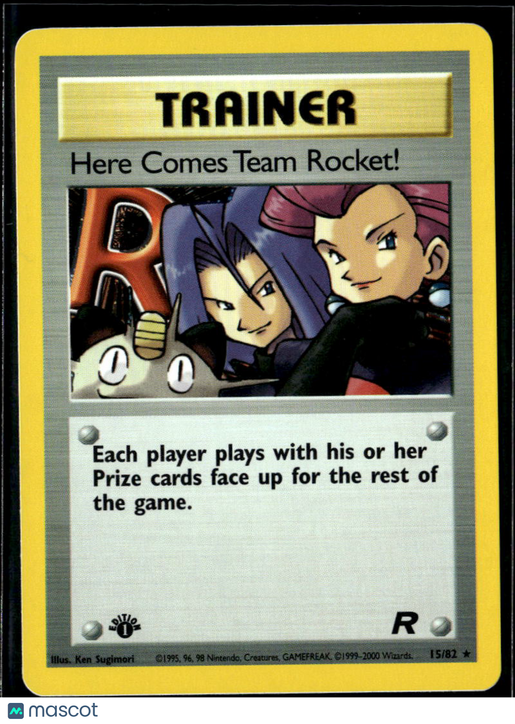 Here Comes Team Rocket! 2000 Team Rocket Holo Rare 1st Edition #15/82
