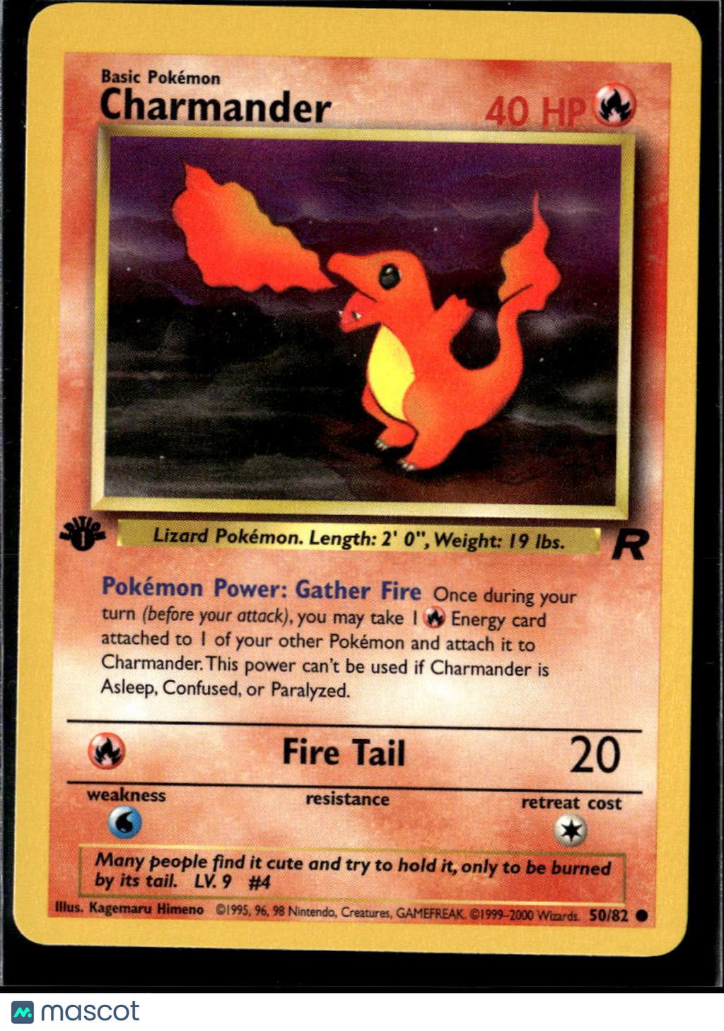 Charmander 2000 Team Rocket 1st Edition #50/82