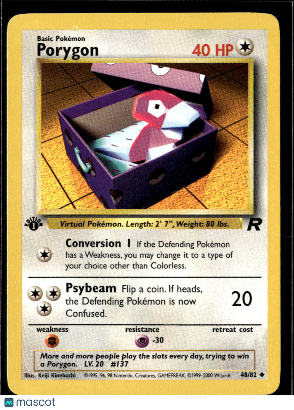 Porygon 2000 Team Rocket Uncommon 1st Edition #48/82