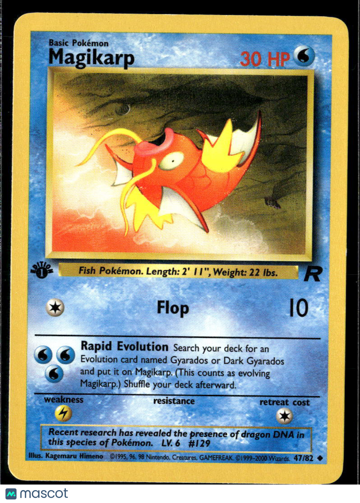 Magikarp 2000 Team Rocket Uncommon 1st Edition #47/82