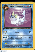 Dark Vaporeon 2000 Team Rocket Uncommon 1st Edition #45/82