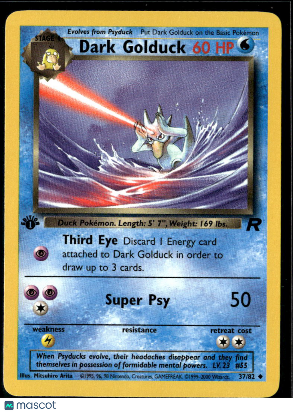 Dark Golduck 2000 Team Rocket Uncommon 1st Edition #37/82