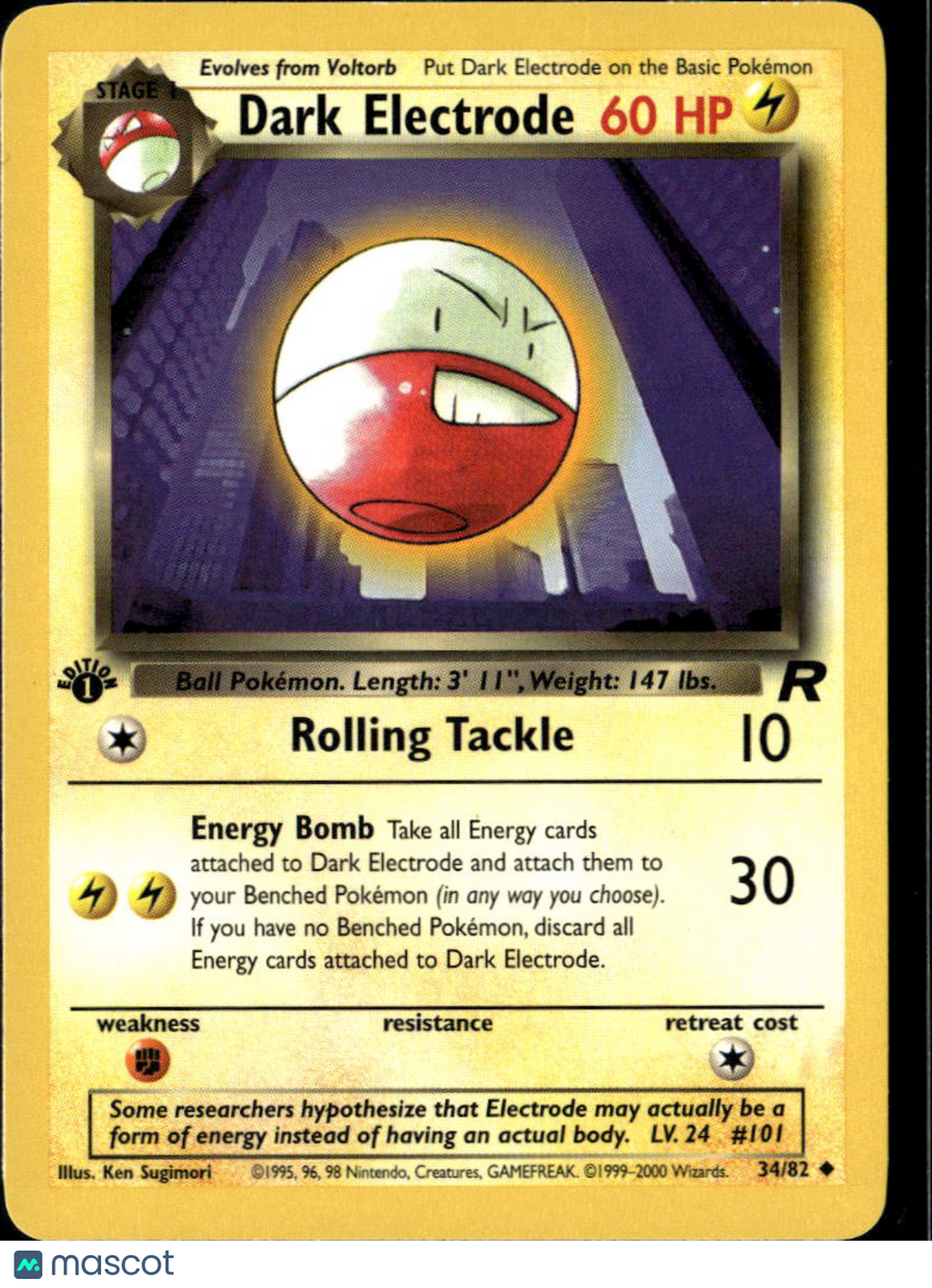 Dark Electrode 2000 Team Rocket Uncommon 1st Edition #34/82